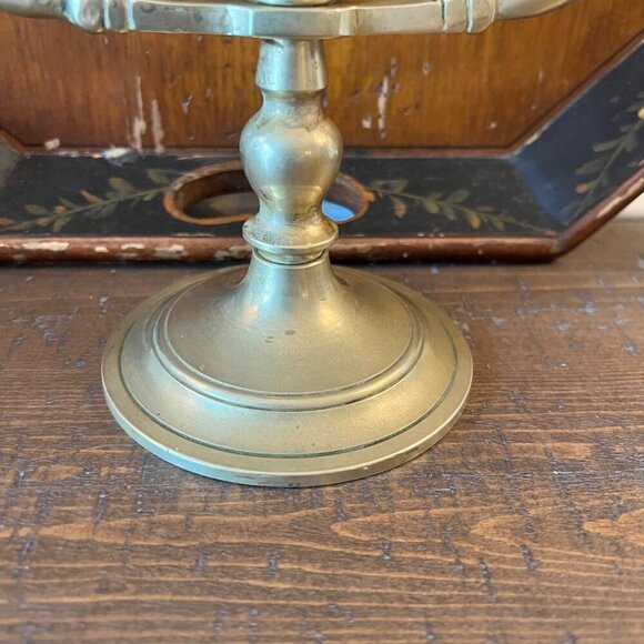 Vintage Solid Brass Menorah Candelabra 7-Branch Candle Holder Judaica 10 inch - Picture 10 of 11